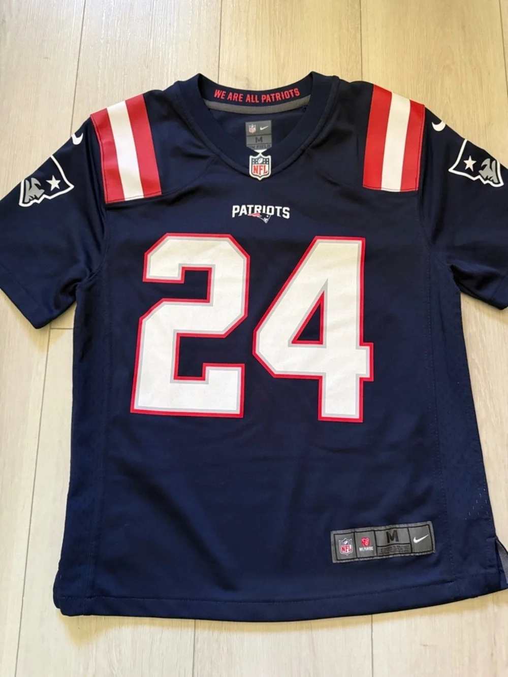 NFL Nike Navy New England Patriots Kids #24 Football Jersey-Stephon Gilmore